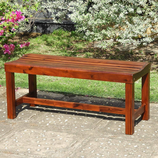 Highland Acacia 55-Inch Backless Garden Bench