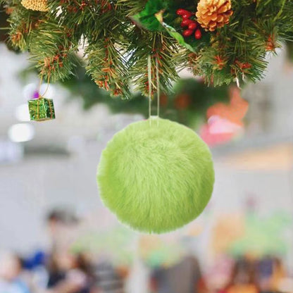12Pcs Plush Christmas Ball Decoration Christmas Tree Decoration Christmas Party Christmas Tree Home Furnishings